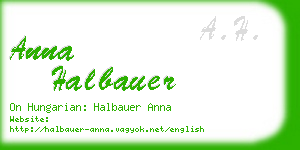 anna halbauer business card